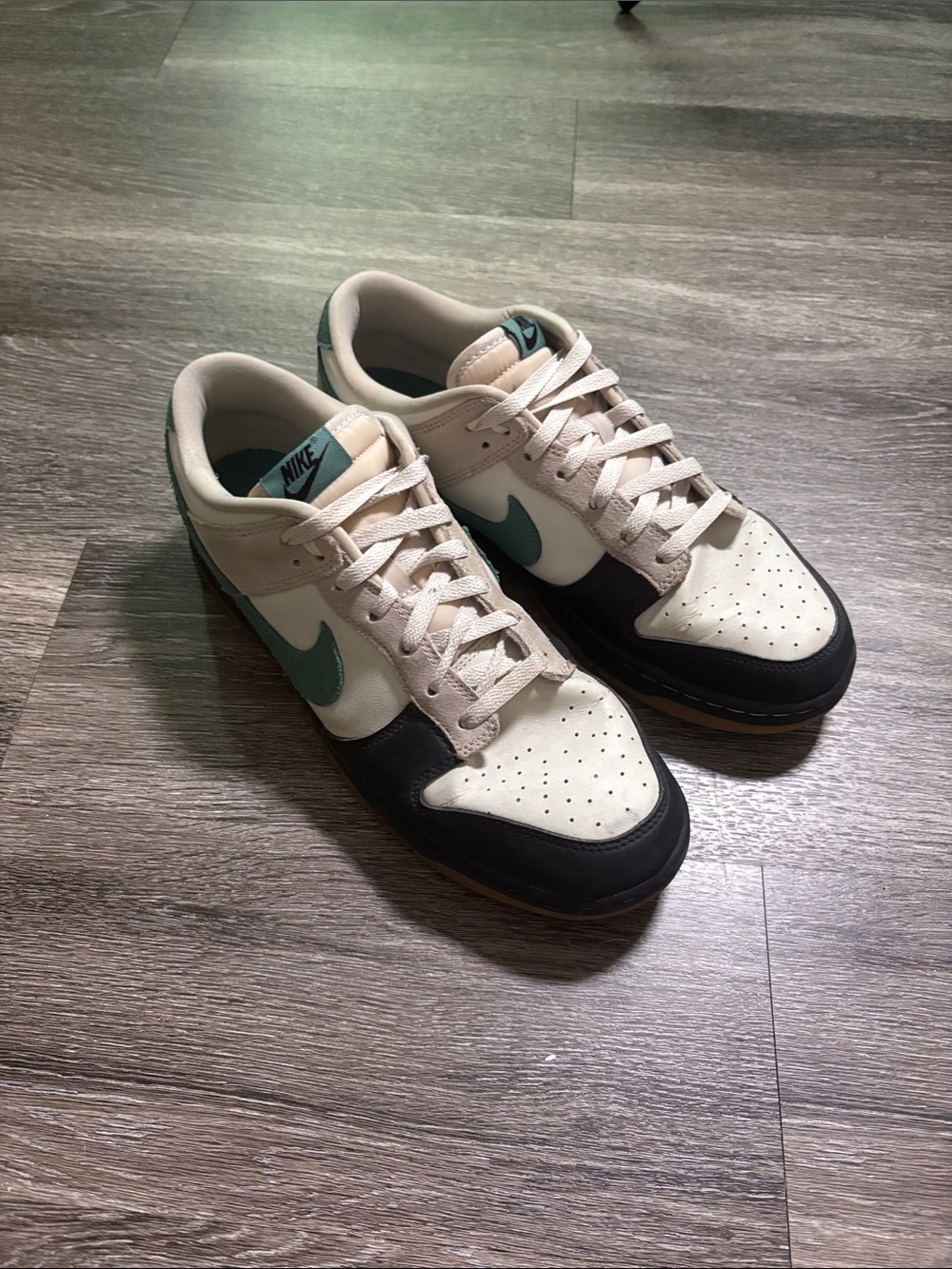 Nike Men’s Low-Top Sneakers in White, Black & Teal